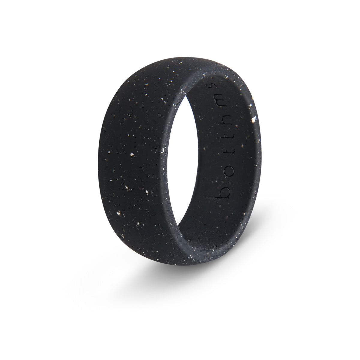 botthms speckled black silicone ring